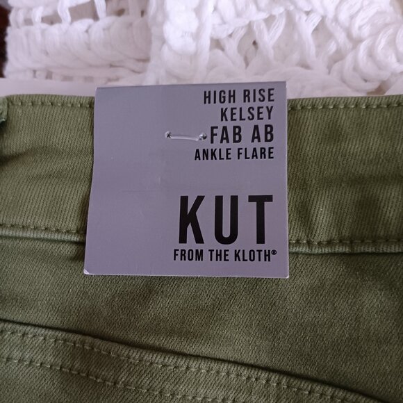 NWT KUT Sage High Waist Ankle Flare Frayed Hem Jean - Picture 3 of 14